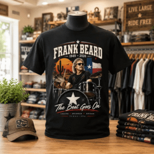 PK - Frank Beard Tribute T-Shirt, Vintage Drummer Graphic Tee, Texas Rock Music Fan Shirt, Classic Rock Gift, Retro Music Lover Tee