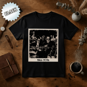 NNA - Fall 2026 Dracula Wolf Man and Frankenstein Driving a Car Shirt