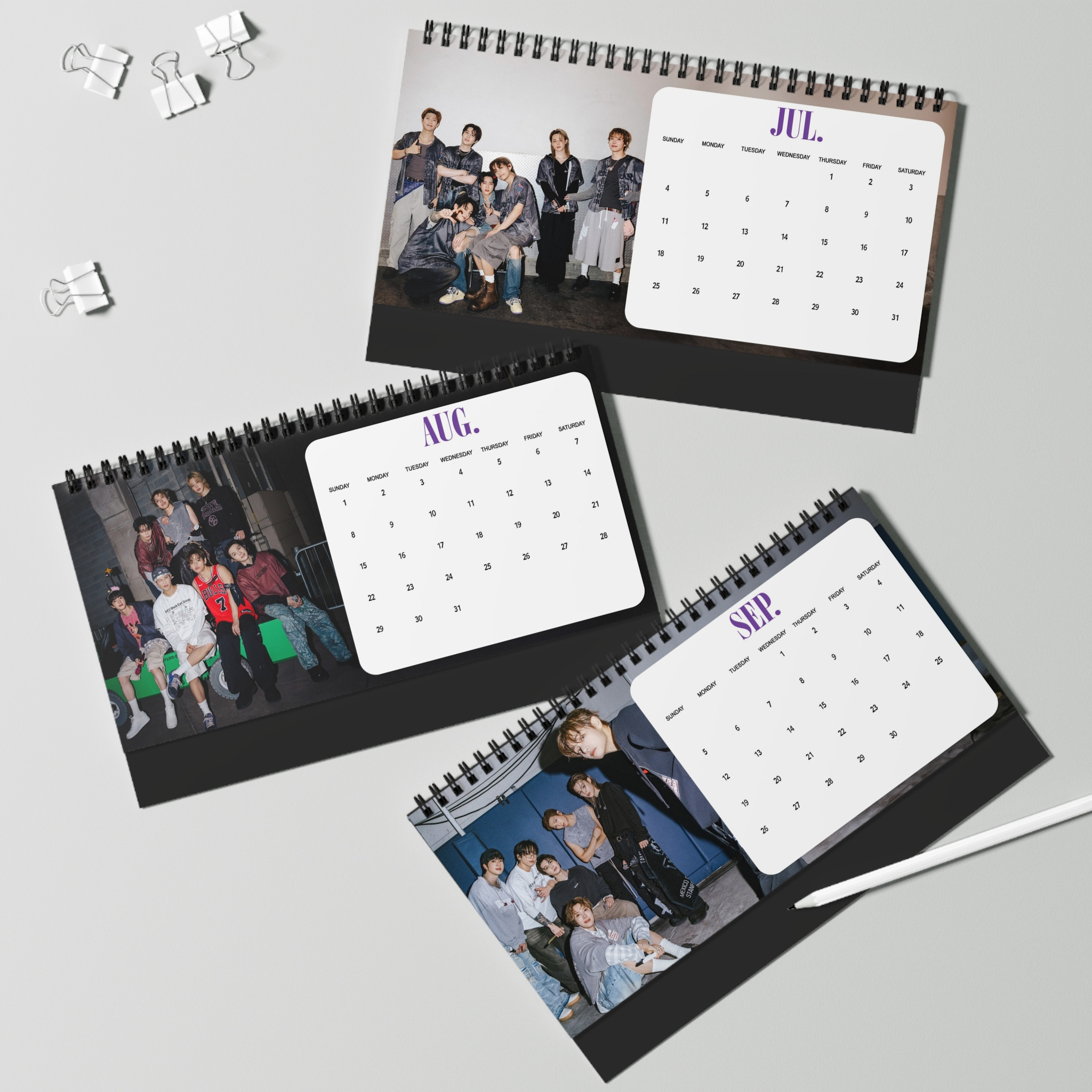 4T - BTS 2027 Desk Calendar, BTS Arirang World Tour Calendar