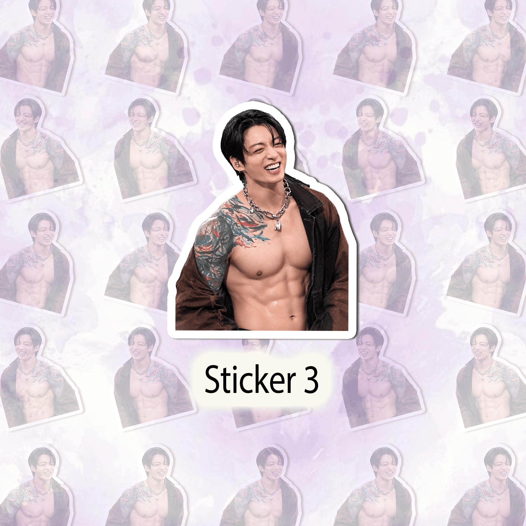 4T - Jungkook BTS Body Muscle Sticker