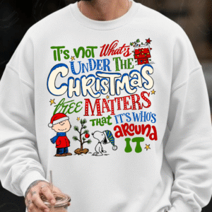 PK -Christmas Tree Matters Crewneck Sweatshirt, Funny Christmas Graphic Pullover, Vintage Holiday Sweatshirt, Festive Winter Gift