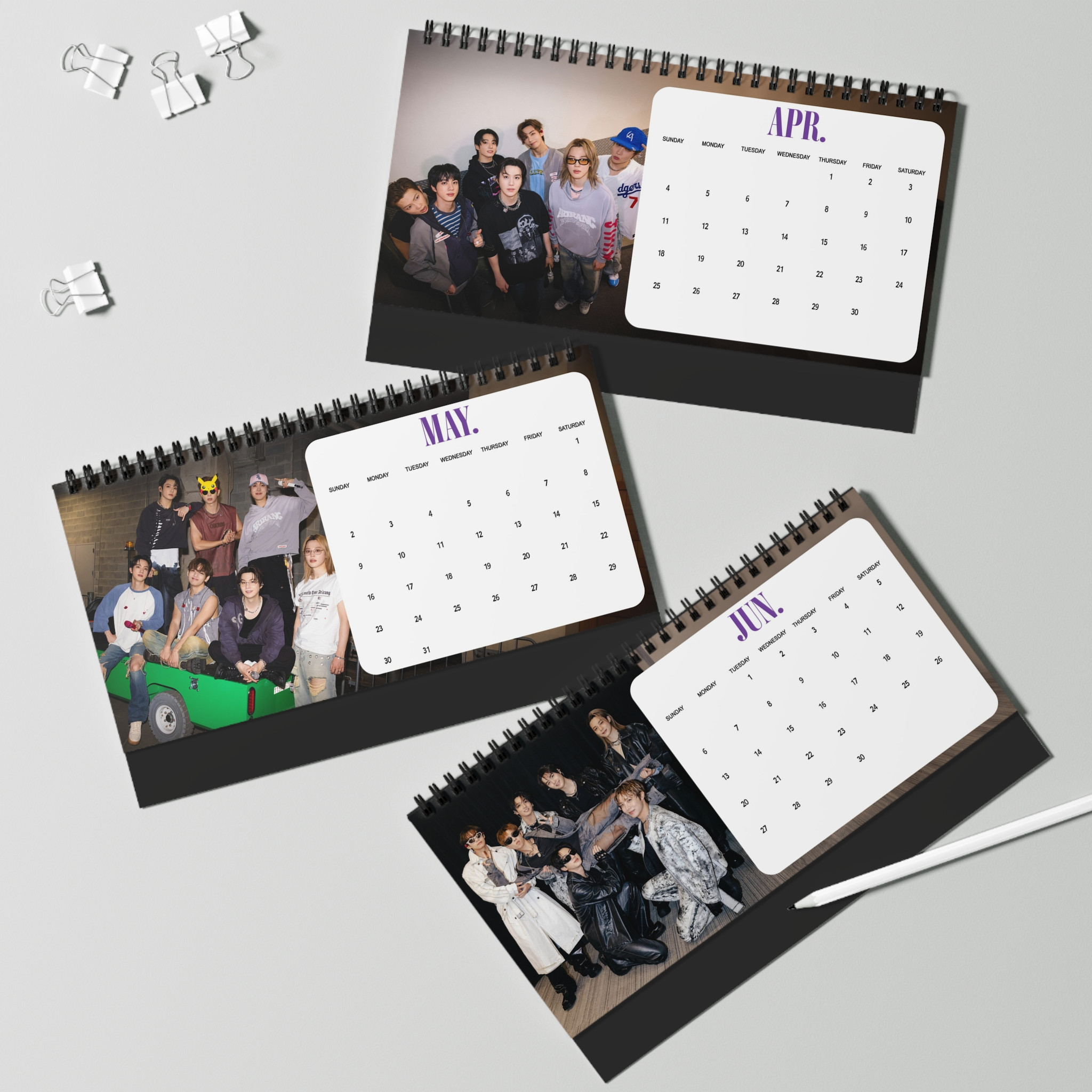 4T - BTS 2027 Desk Calendar, BTS Arirang World Tour Calendar