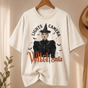 NT - Taylor Swift Lights Camera Witch Smile Halloween Shirt