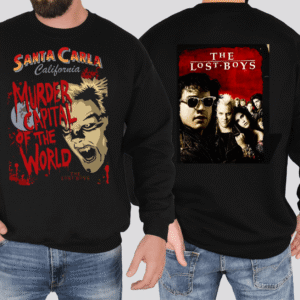 PK - The Lost Boys 1987 T-Shirt – Santa Carla Vampire Horror Tee, Retro Movie Graphic Shirt, Halloween Streetwear Tops