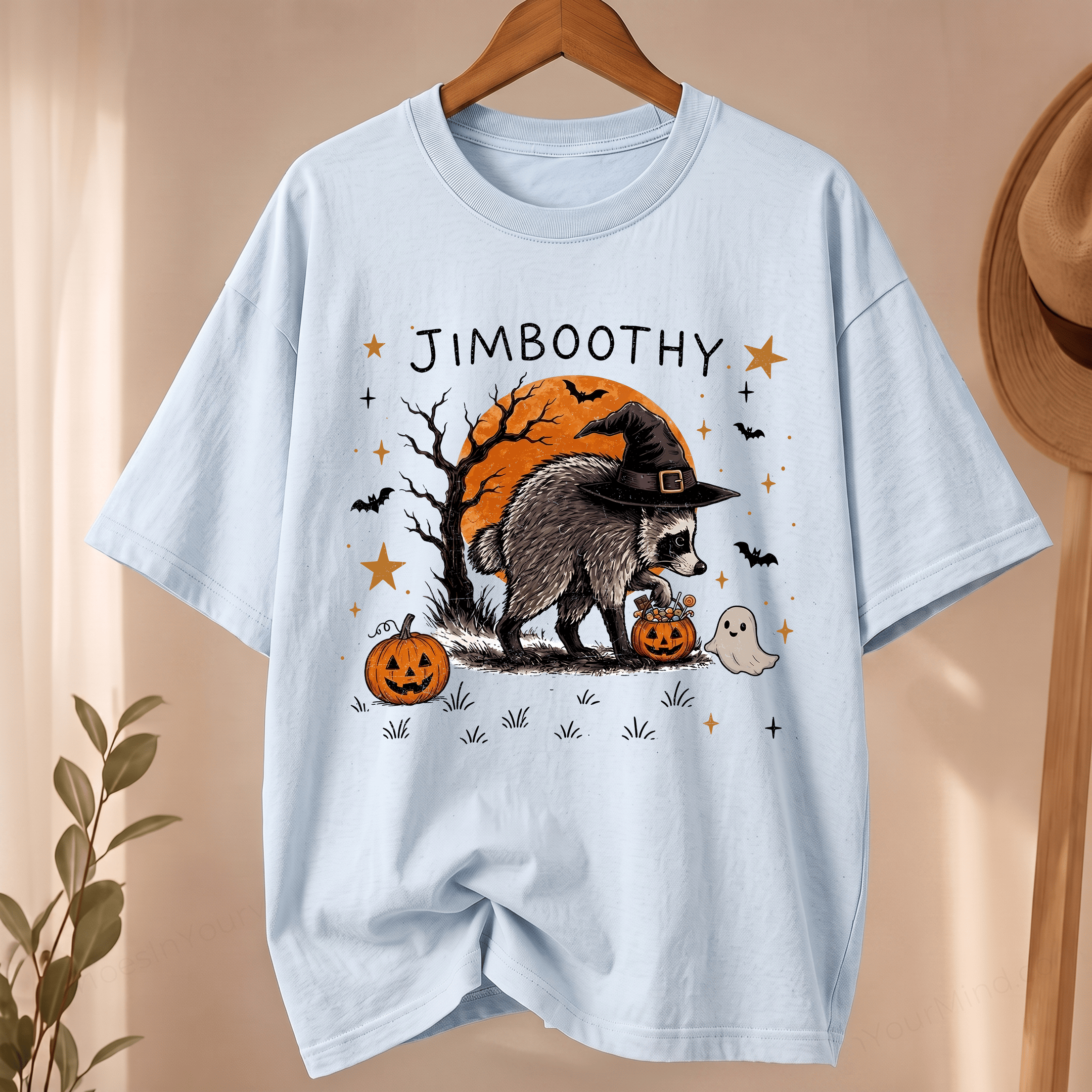 NT - Jimboothy Raccoon Halloween Shirt, Viral Raccoon Meme Tee