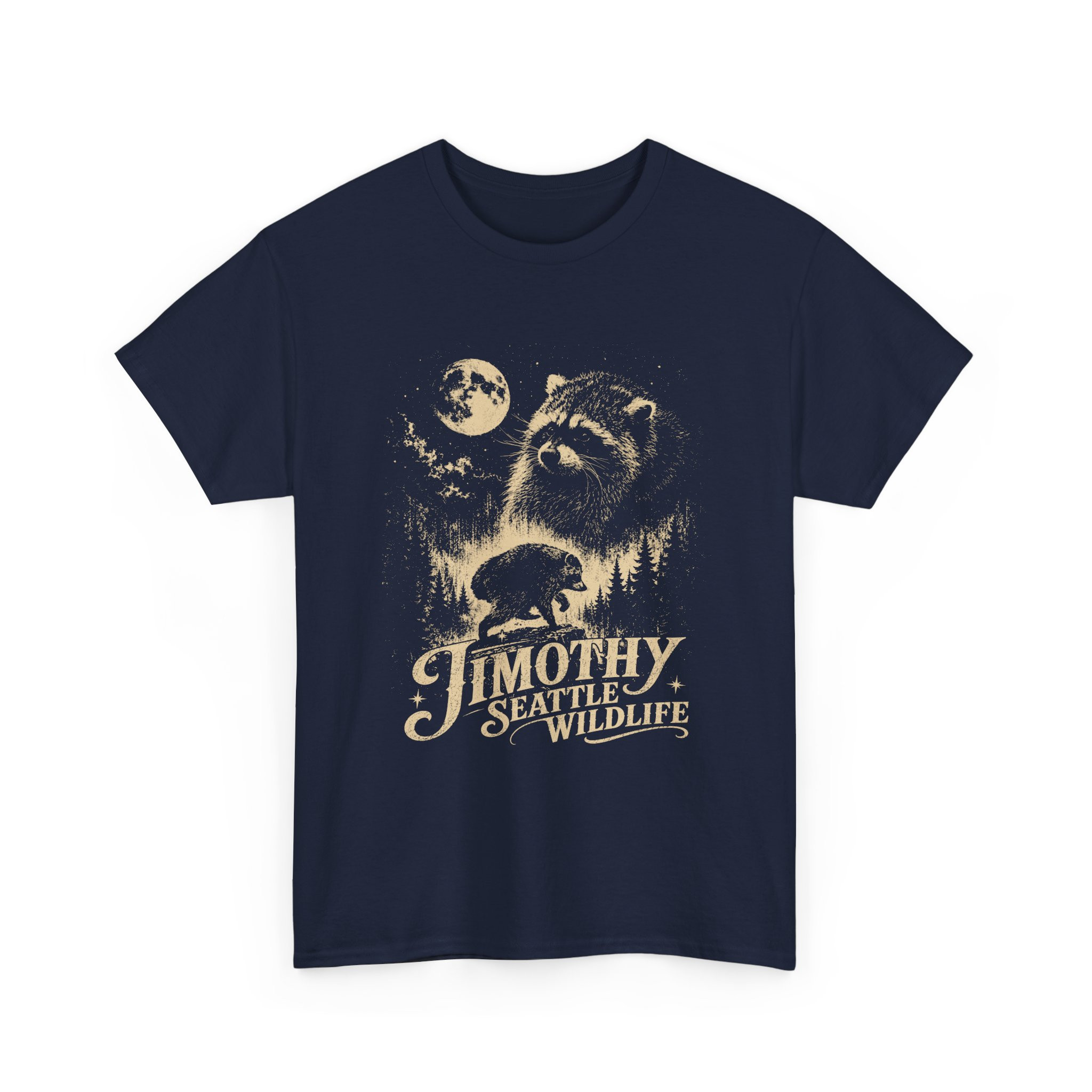 NNA - Vintage Jimothy Raccoon Shirt, Seattle Feral Legend Comfort Colors Tee, Retro Moon Graphic Tshirt, Funny Trash Panda Cottagecore Animal