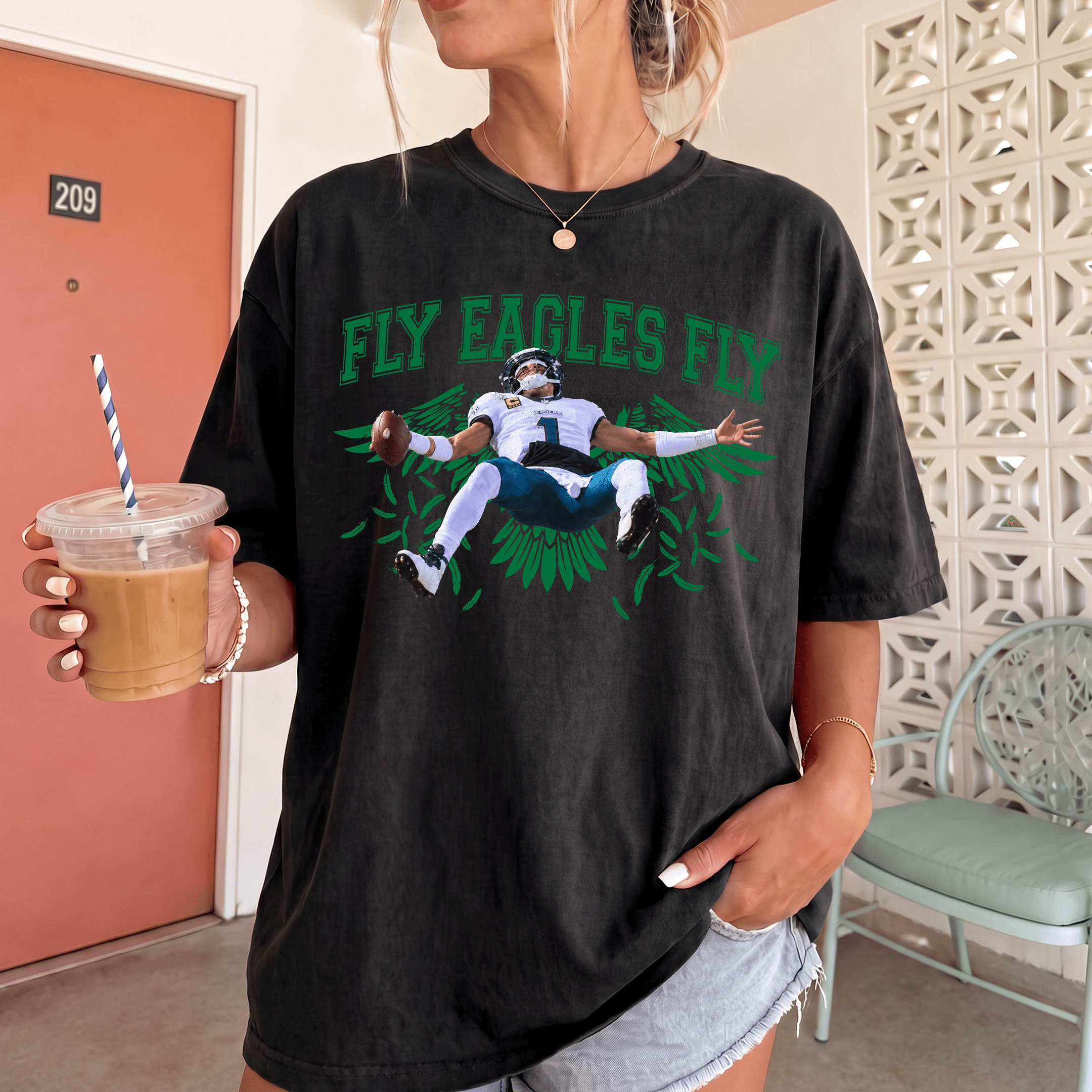 NT - Jale Hurts Fly Eagle Fly Funny Tee