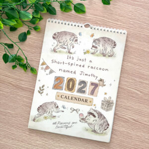 4T - Jimothy Raccoon 2027 Wall Calendar Hanger, Gift For Fan
