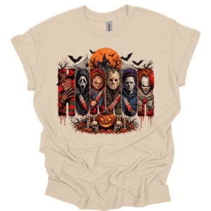 TQ - Horror Characters T-Shirt, Holiday Shirt, Horror Movies Tee