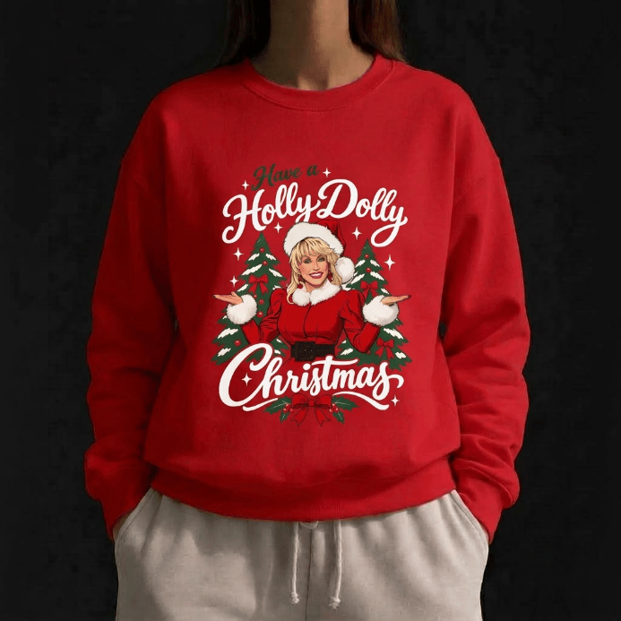 4T - Holly Dolly Christmas Shirt, Dolly Parton Christmas Tee