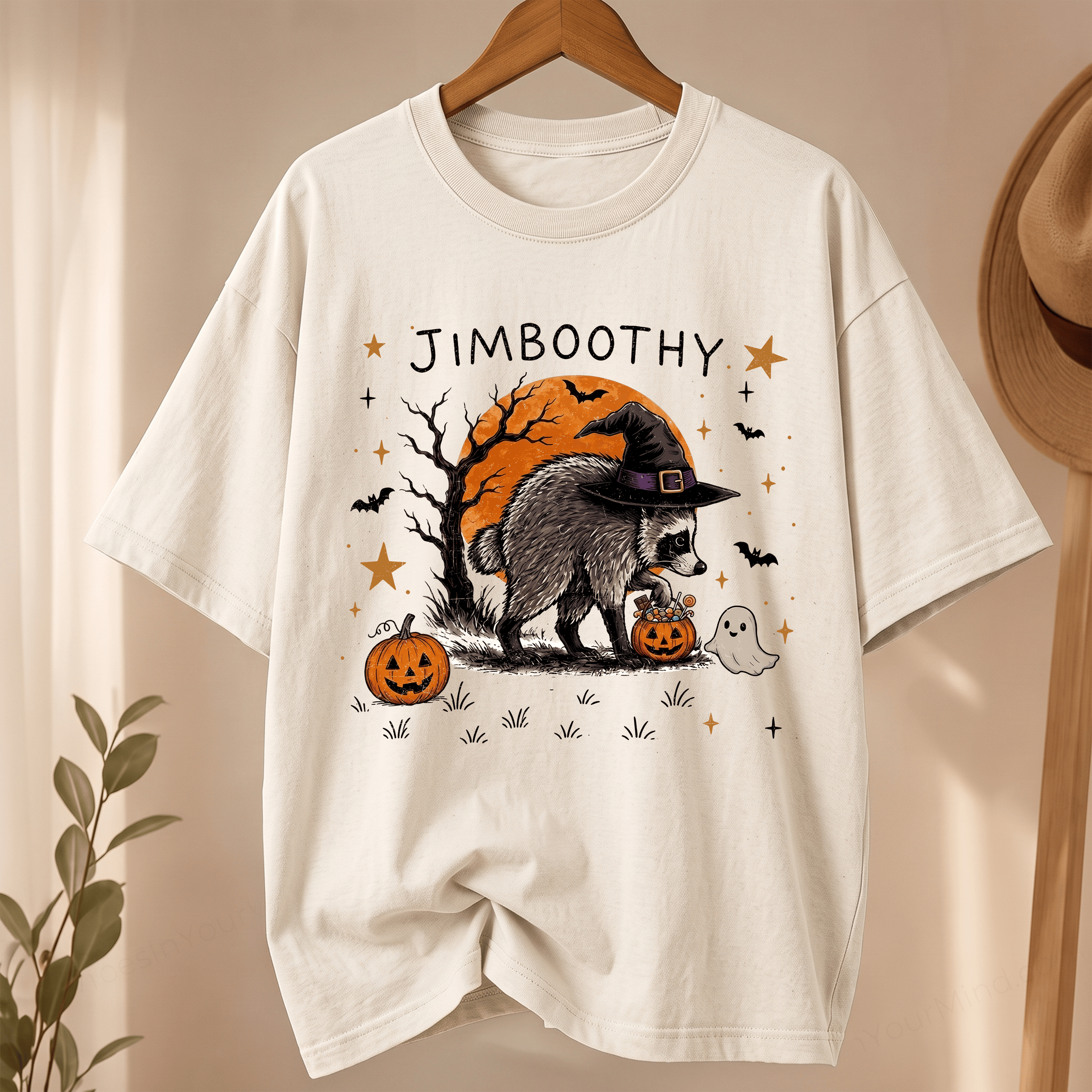 NT - Jimboothy Raccoon Halloween Shirt, Viral Raccoon Meme Tee